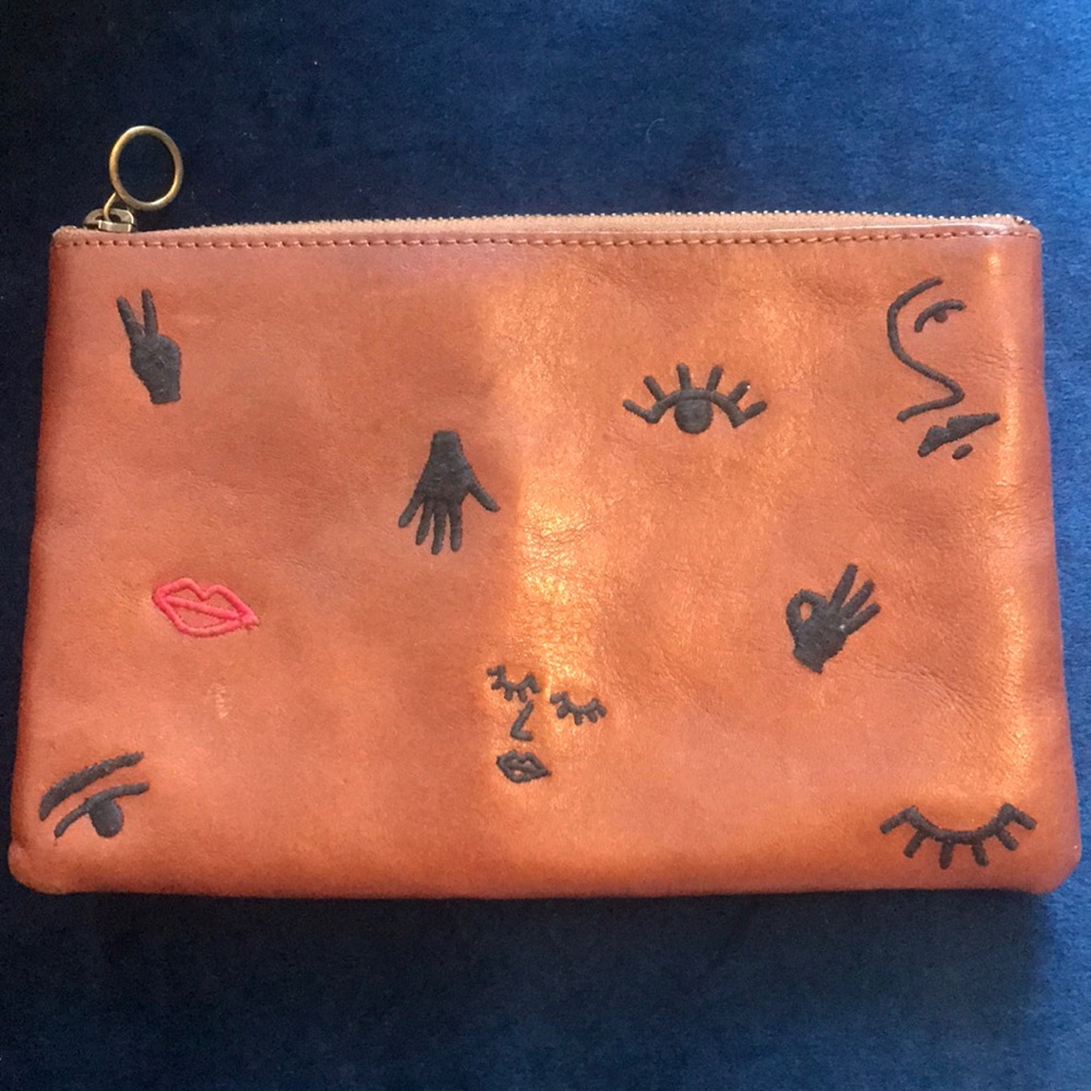 Madewell The Leather Pouch Clutch